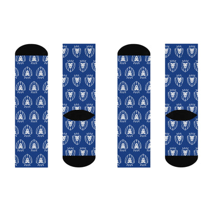 Blue Lion Shield Patterned Cushioned Socks
