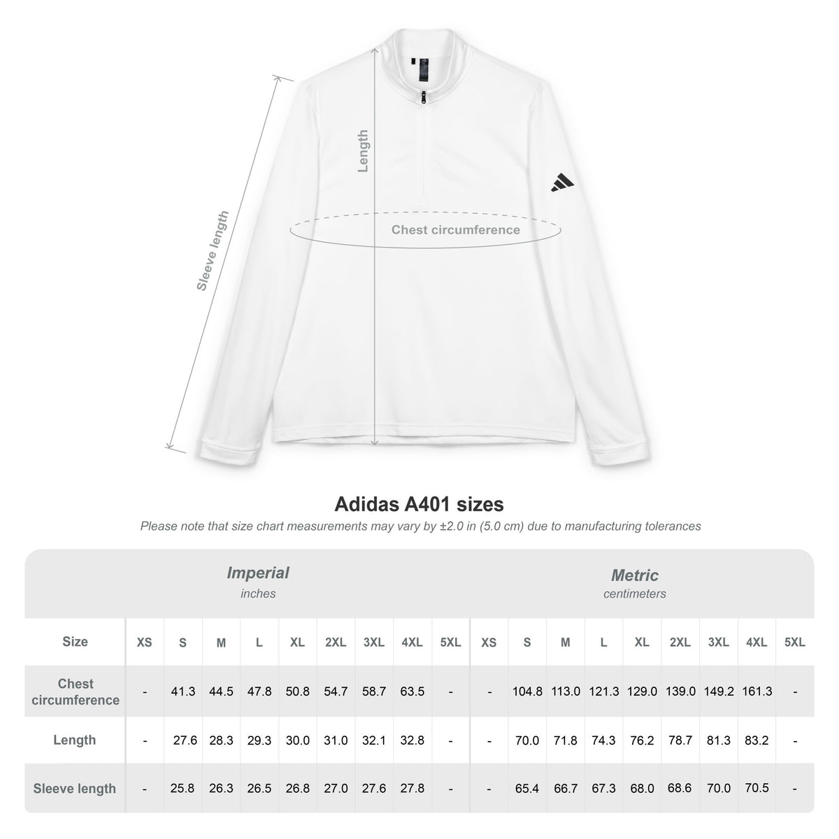 Adidas® Quarter-Zip Pullover with Embroidered Crest - Gender Neutral