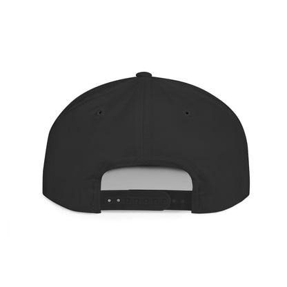 Lions Basketball Flat Bill Snapback Hat White Lettering — Distressed Team Logo Cap