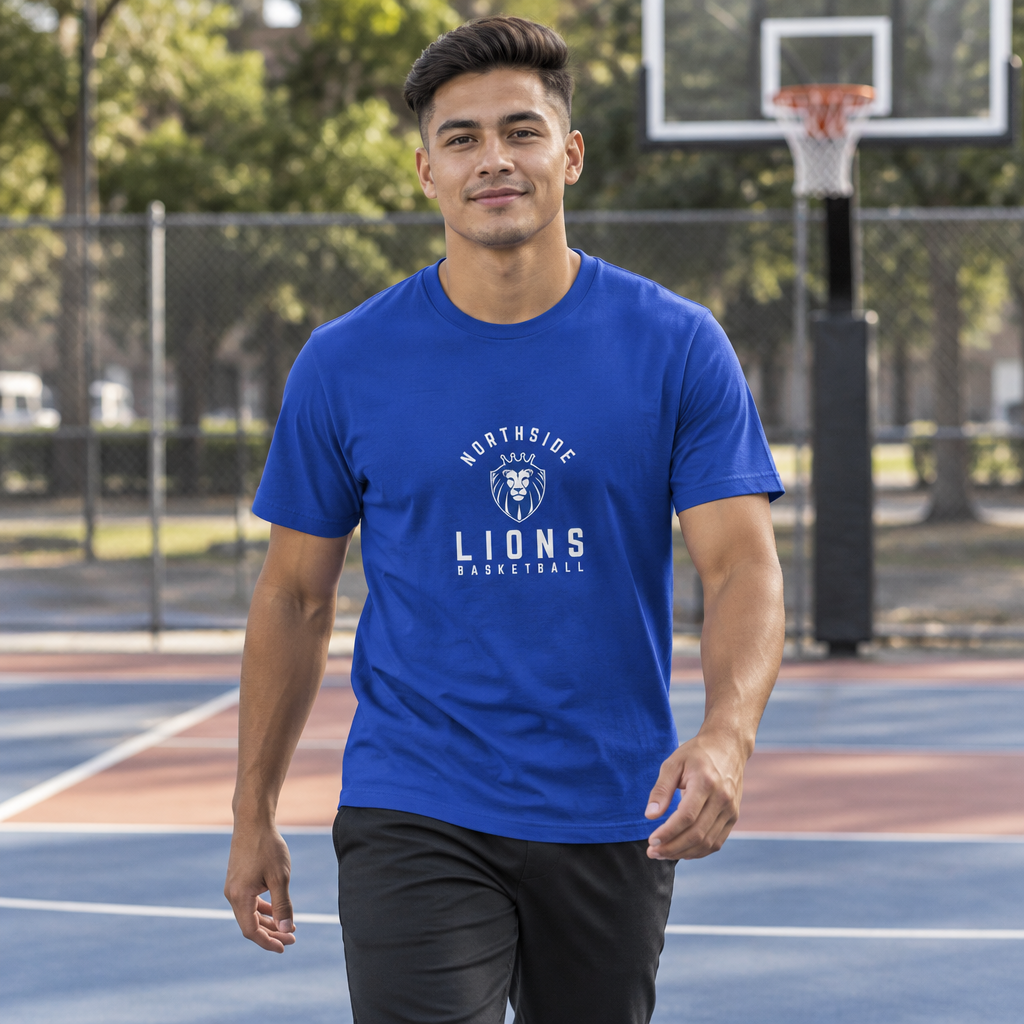 Northside Lions Basketball T-Shirt — Dri-Power Performance Tee