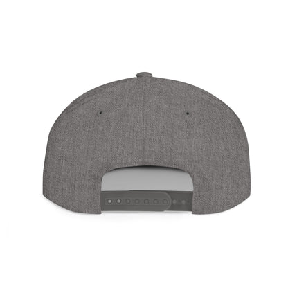 Lions Basketball Flat Bill Snapback Hat White Lettering — Distressed Team Logo Cap