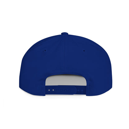 Lions Basketball Flat Bill Snapback Hat White Lettering — Distressed Team Logo Cap