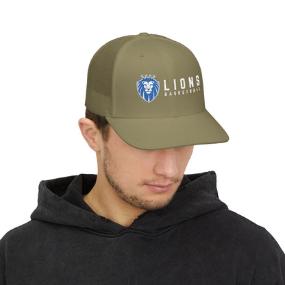 Lions Basketball Embroidered Snapback Trucker Hat