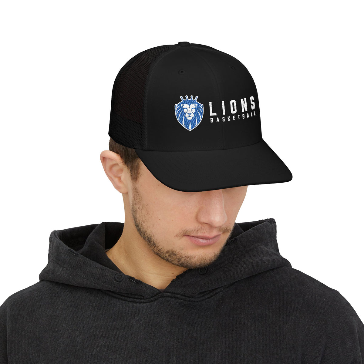 Lions Basketball Embroidered Snapback Trucker Hat