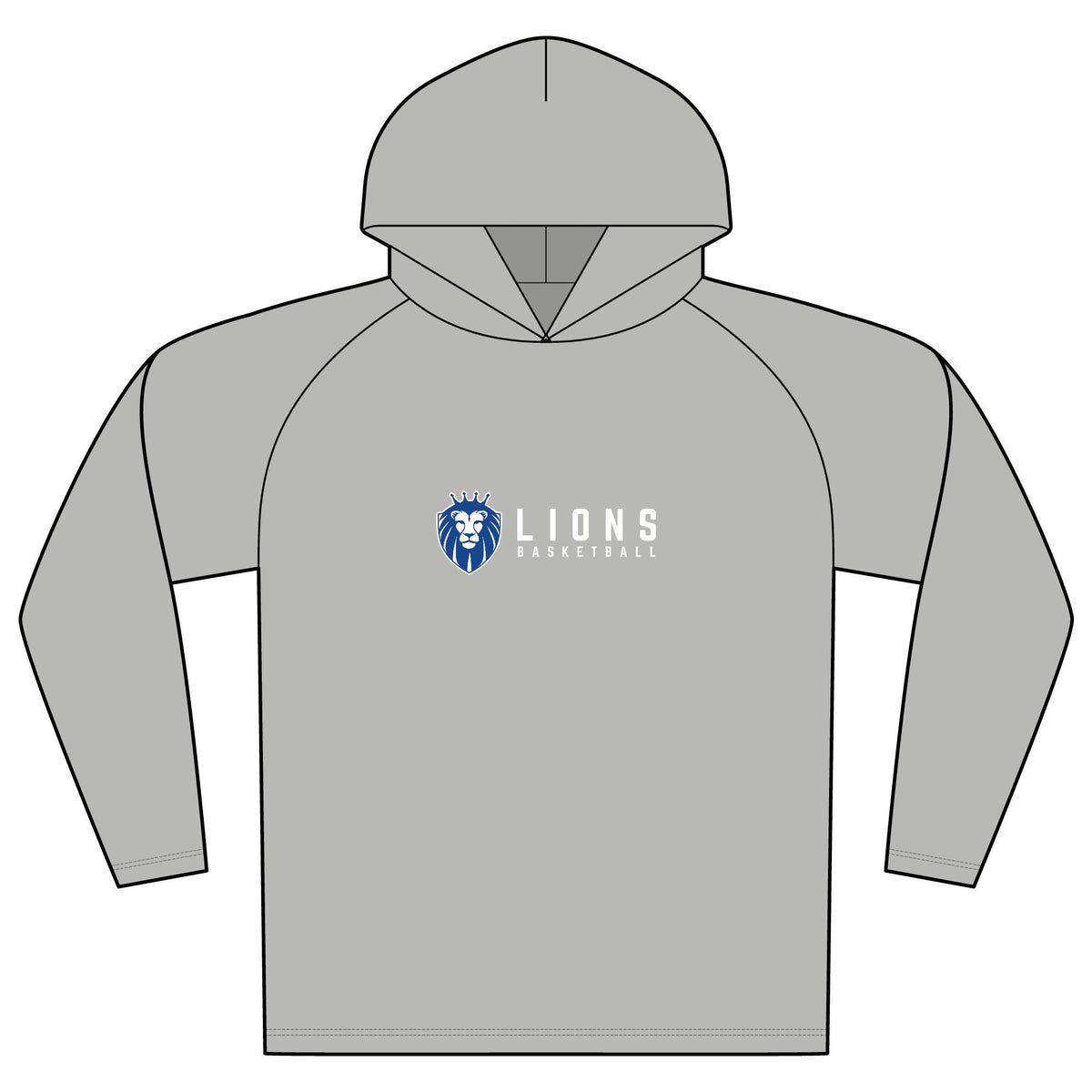 Lions Basketball Performance Hooded Long Sleeve Tee