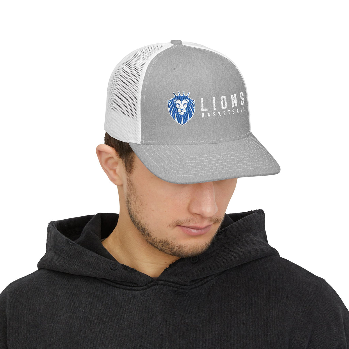 Lions Basketball Embroidered Snapback Trucker Hat